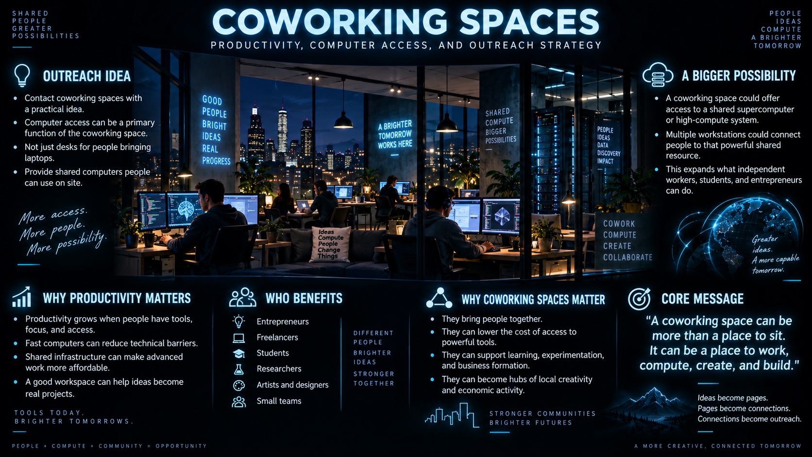 Coworking Spaces concept artwork.